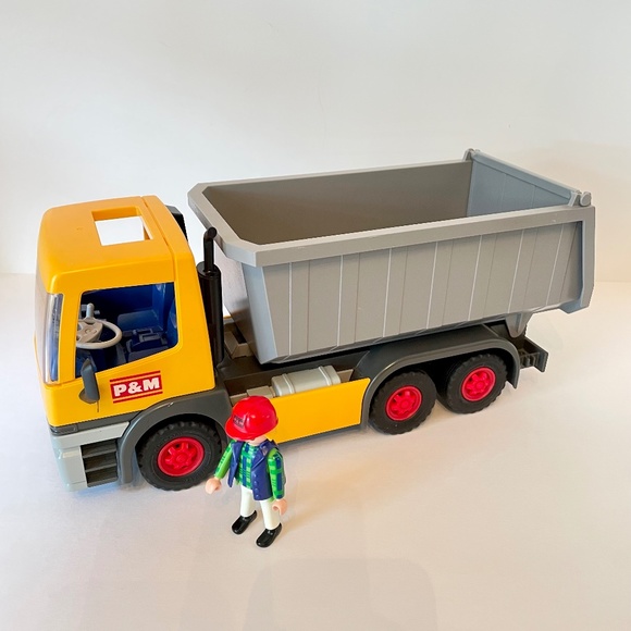 Playmobil Toys Playmobil Construction Dump Truck With Worker 3265 P